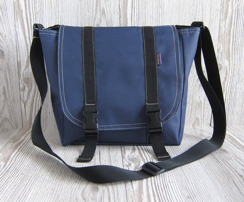 Navy Messenger Bag Crossbody Bag Shoulder Purse Navy Dark Etsy