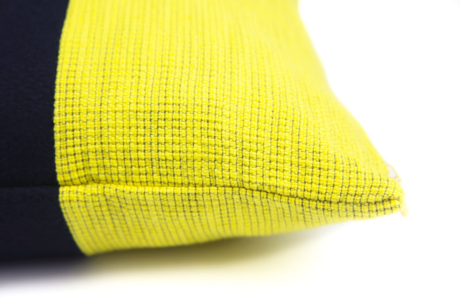 Navy & yellow cashmere cushion cover UK Scandinavian Etsy