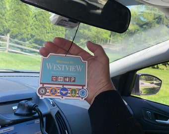 Wanda Vision inspired Car Air Freshener Westview New Jersey WandaVision