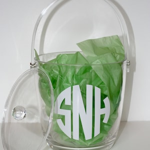 Acrylic Ice Bucket Monogrammed