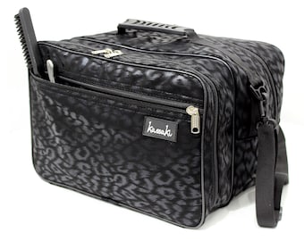 Designer Hairdressing Bag Mobile Hairdresser Equipment Bag Barber Bag Tool Carry Case Black Leopard