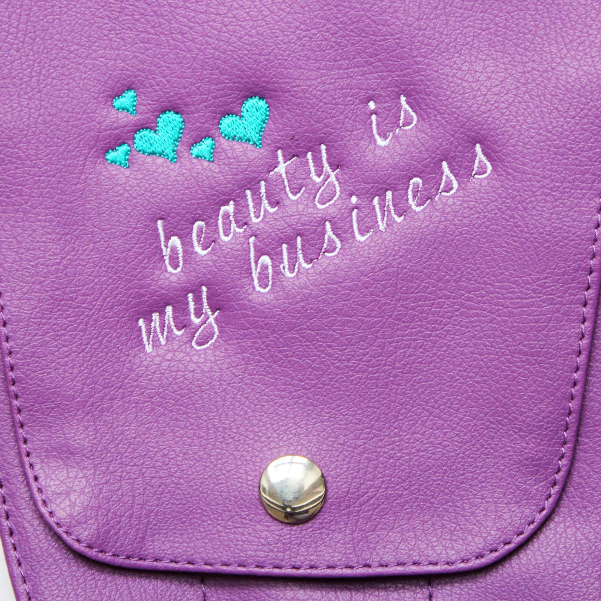 Personalised Hairdressing Scissors Tool belt Embroidered Bag Shear Hip Holster Customised Hairdressers Pouch holds 10 scissors in Purple