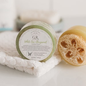 White Tea + Bergamot loofah sponge soap