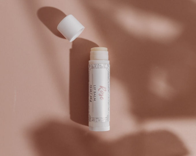 Bálsamo labial de lujo natural de rosa delicada