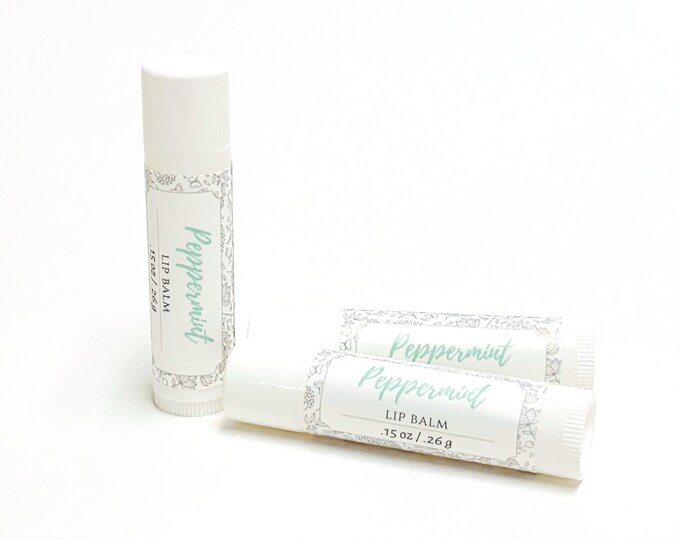 Peppermint Lip Balm | phthalate and paraben free| The Graceful Rabbit
