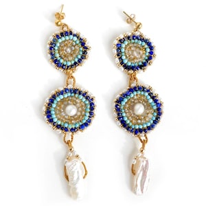 Gemstone Beaded Earrings – Turquoise, Labradorite, Lapis, Pearl | Guided Meditation