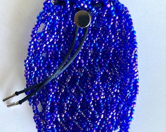 Blue Rainbow Beaded Dice Bag – TTRPG Gift