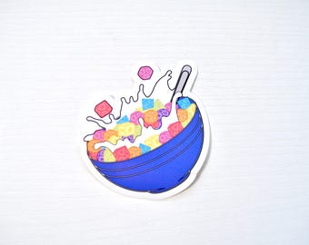 Cereal Bowl Dice Sticker - RPG Player Gift