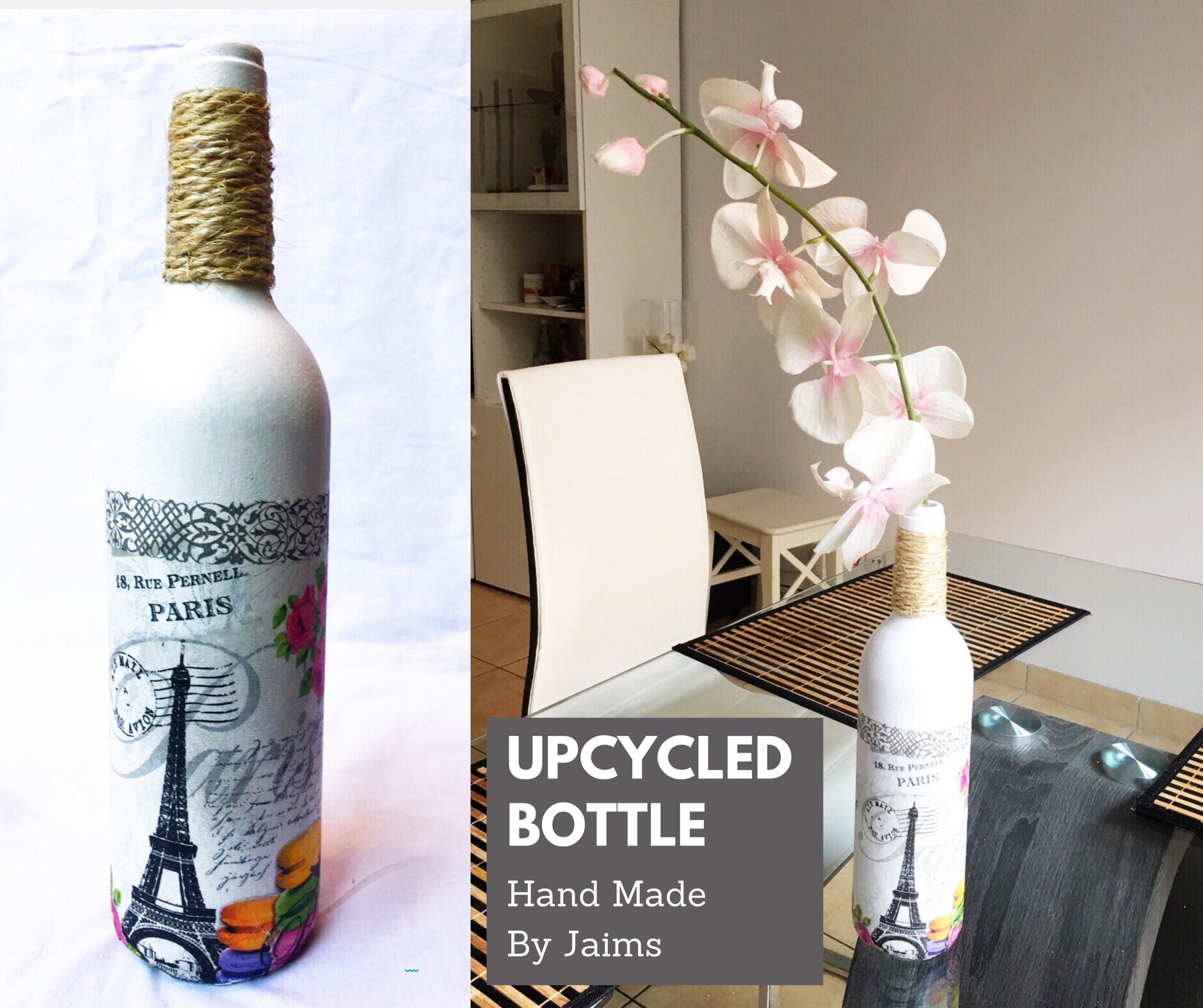 Bouteille de Vin Recyclée - Bouteille Vase Design Paris