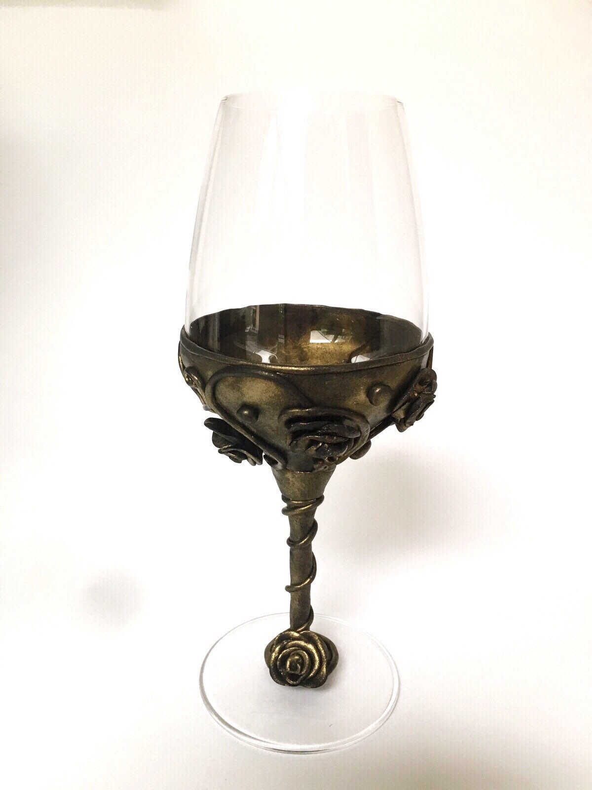 Verre à Vin d'or Ancien d'inspiration Médiévale - Verre de Style Antique Vintage