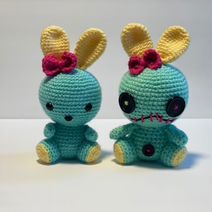 Voodoo Bunny & Nice Bunny, Amigurumi Rabbit Bunny. Handmade Rabbit Bunny, Easter Rabbit