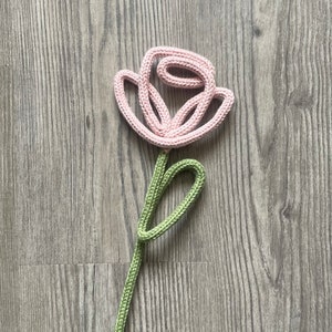 Knitted Wire Flower, Wire Art Decor, Wire Flower, Icord Flower, Customizable Flower, Forever Flower, Mothers Day Gift
