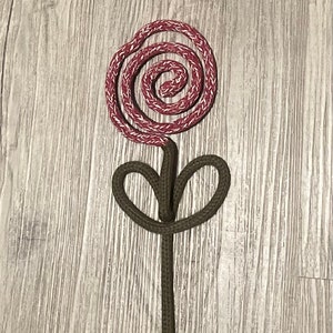 Knitted Wire Flower, Wire Art Decor, Wire Flower, Icord Flower, Customizable Flower, Forever Flower, Mothers Day Gift