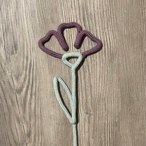 Knitted Wire Flower, Wire Art Decor, Wire Flower, Icord Flower, Customizable Flower, Forever Flower, Mothers Day Gift