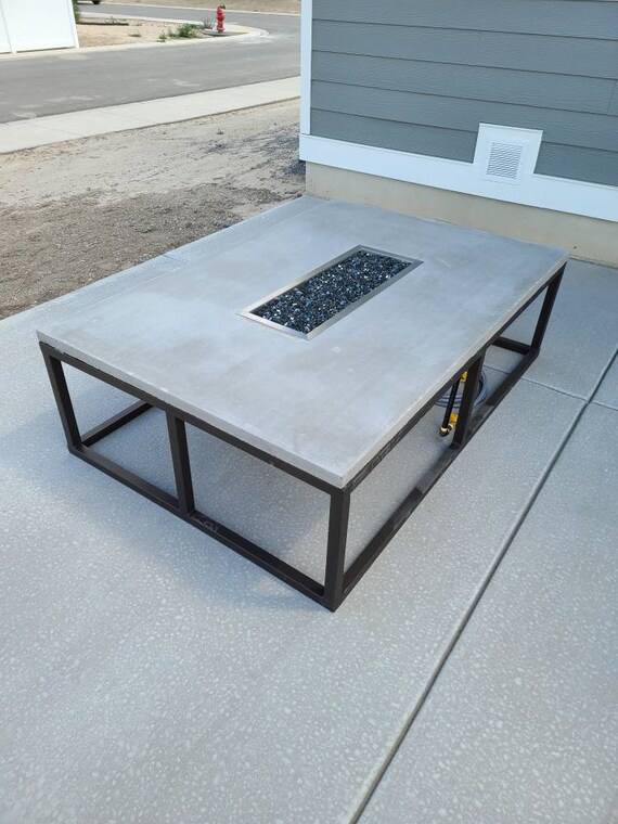 Cement fire table custom made to order Etsy