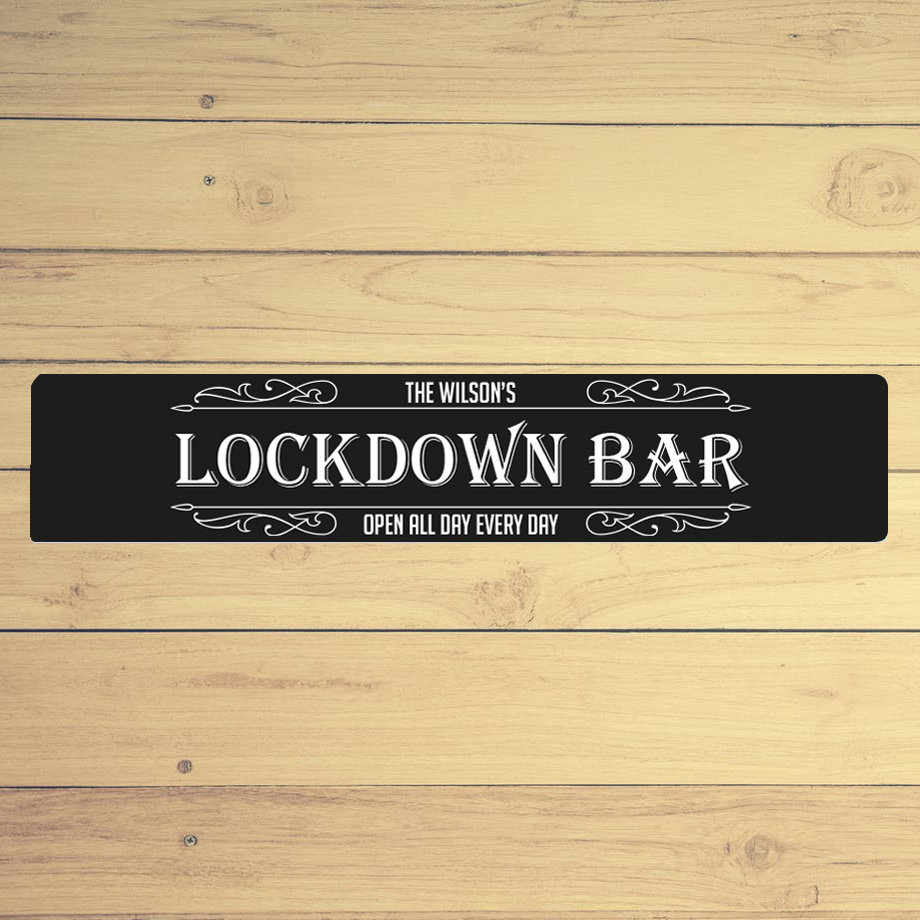 Personalised Vintage Bar Mat | Home Bar, Pub Shed Accessory | Slim Mat / Runner | Gifts for Him for the Family | Father&#39;s Day Gifts for Dad