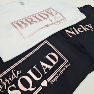 Personalised Hen Party Do T-Shirts, Bride Squad, Bride to be, Hen Party Name T-Shirt