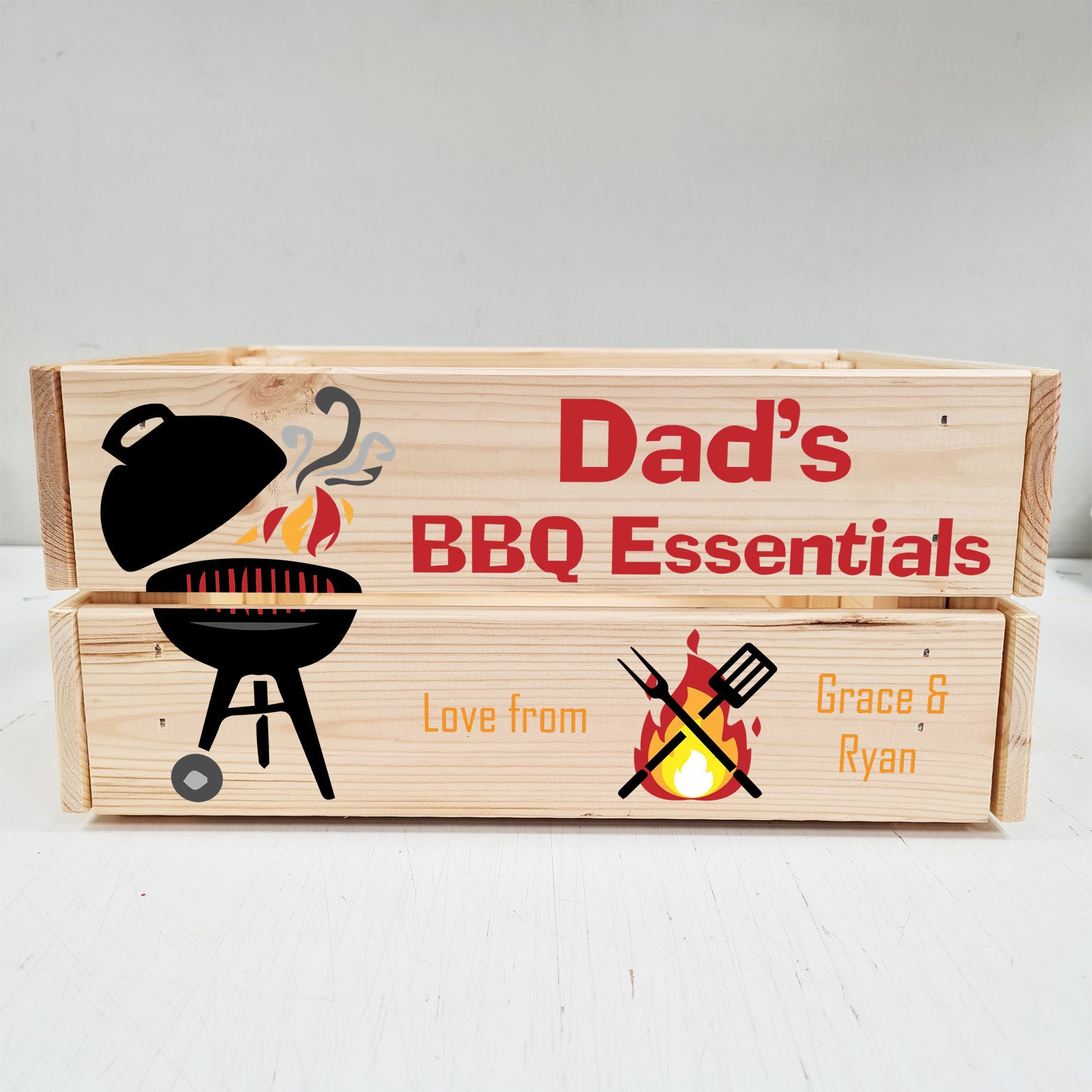 Personalised BBQ Crate 50th 60th 70th Summer Birthday 