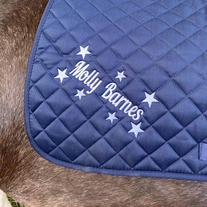 Personalised Saddle Cloth, Horse Saddle Pad, Equestrian Gifts, Horse Riding Gift, Personalised gift for her