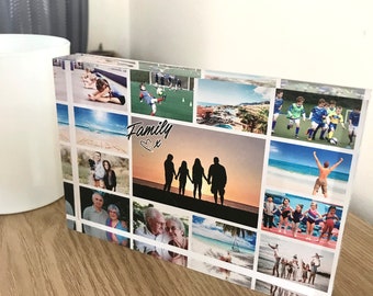 Personalised Photo Block, Acrylic Photo Block, Personalised Photo Album, Photo gift for grandparents, Photo gifts for him, Custom photo gift