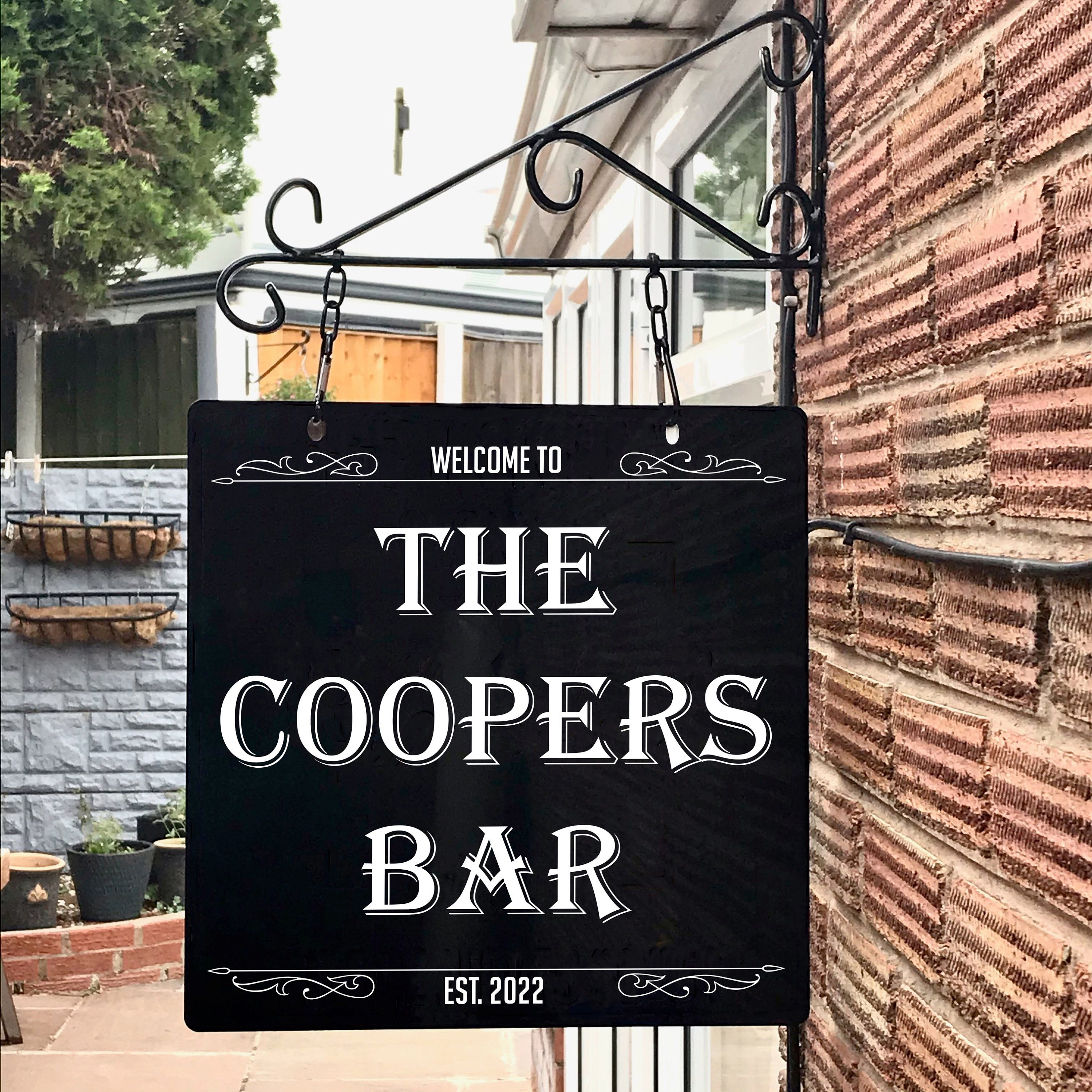 WODORO Placa De Pared Personalizada Con Letrero De Madera Con Texto En Inglés "Welcome To Our Bar, Decoración De Barra Del Sótano, Sala De Degustación De Pub Para El Hogar, Salón