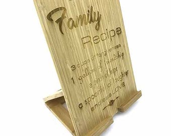 Wooden Tablet / Book Holder (large) - Personalised