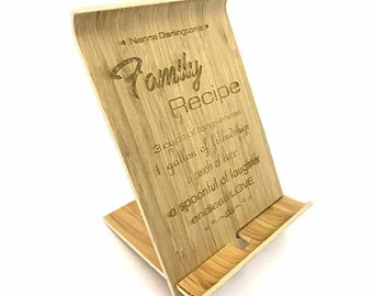 Wooden Tablet / Book Stand (small) - Personalised