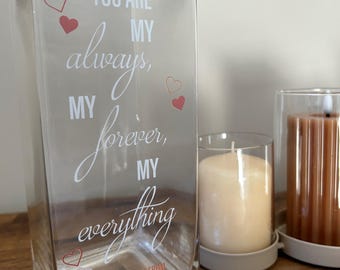 Personalisierte Valentinstag Vase, Neue Beziehung Vase, Geschenke für Freundin, Frau, Verlobte