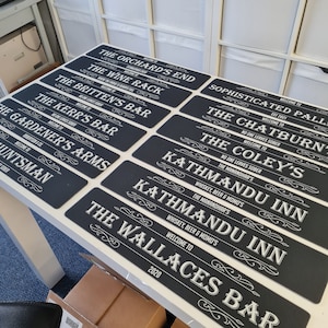 Personalised Vintage Bar Mat Home Bar, Pub Shed Accessory Slim Mat / Runner Gifts for Him for the Family Father's Day Gifts for Dad image 4