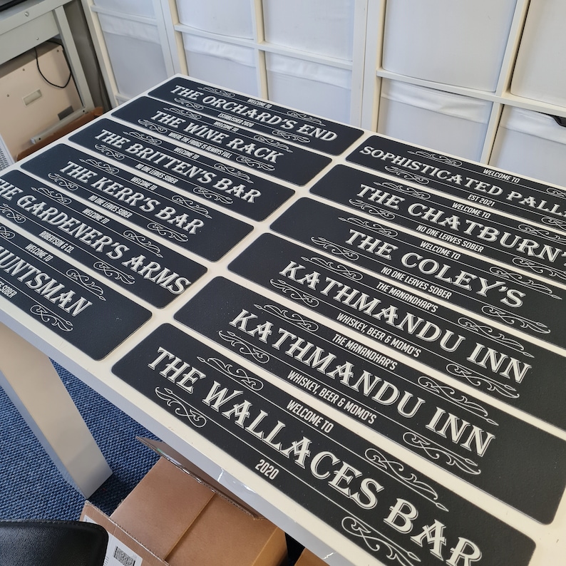 Personalised Vintage Bar Mat Home Bar, Pub Shed Accessory Slim Mat / Runner Gifts for Him for the Family Father's Day Gifts for Dad image 4