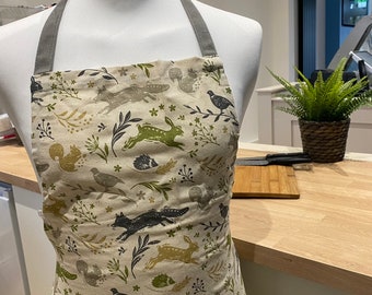 Personalised Cooking Apron, Woodland Kitchen Apron, Mothers Day Personalised Gift, Cooking Apron, Personalised Name Cooking
