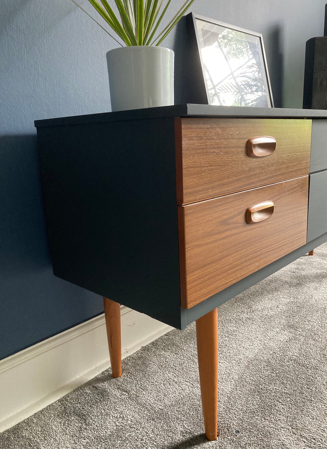 Mid Century Retro Vintage Schreiber 6 drawer Sideboard Etsy