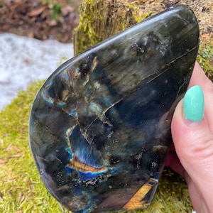 Rainbow Labradorite Crystal Freeform XLarge 983g - Genuine Labradorite free form