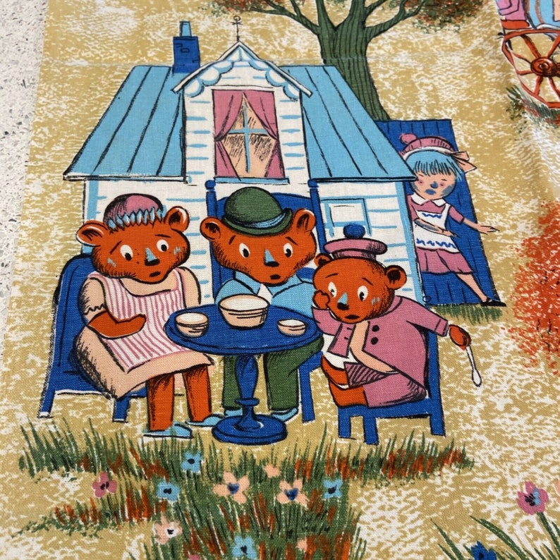 Fairy Tale Nursery Rhyme Cafe Curtain Fabric Material Cutter Etsy