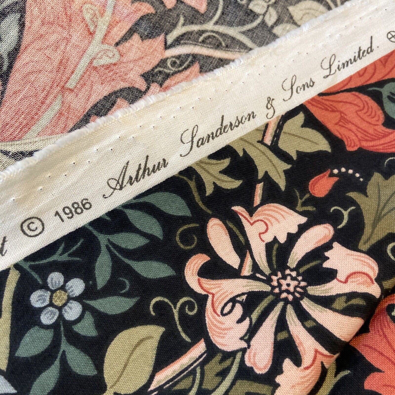 Compton Copyright Fabric Material Sanderson William Morris UK Etsy