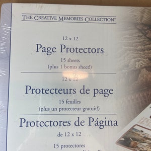Creative souvenirs 12 x 12 page protecteurs par Creative souvenirs