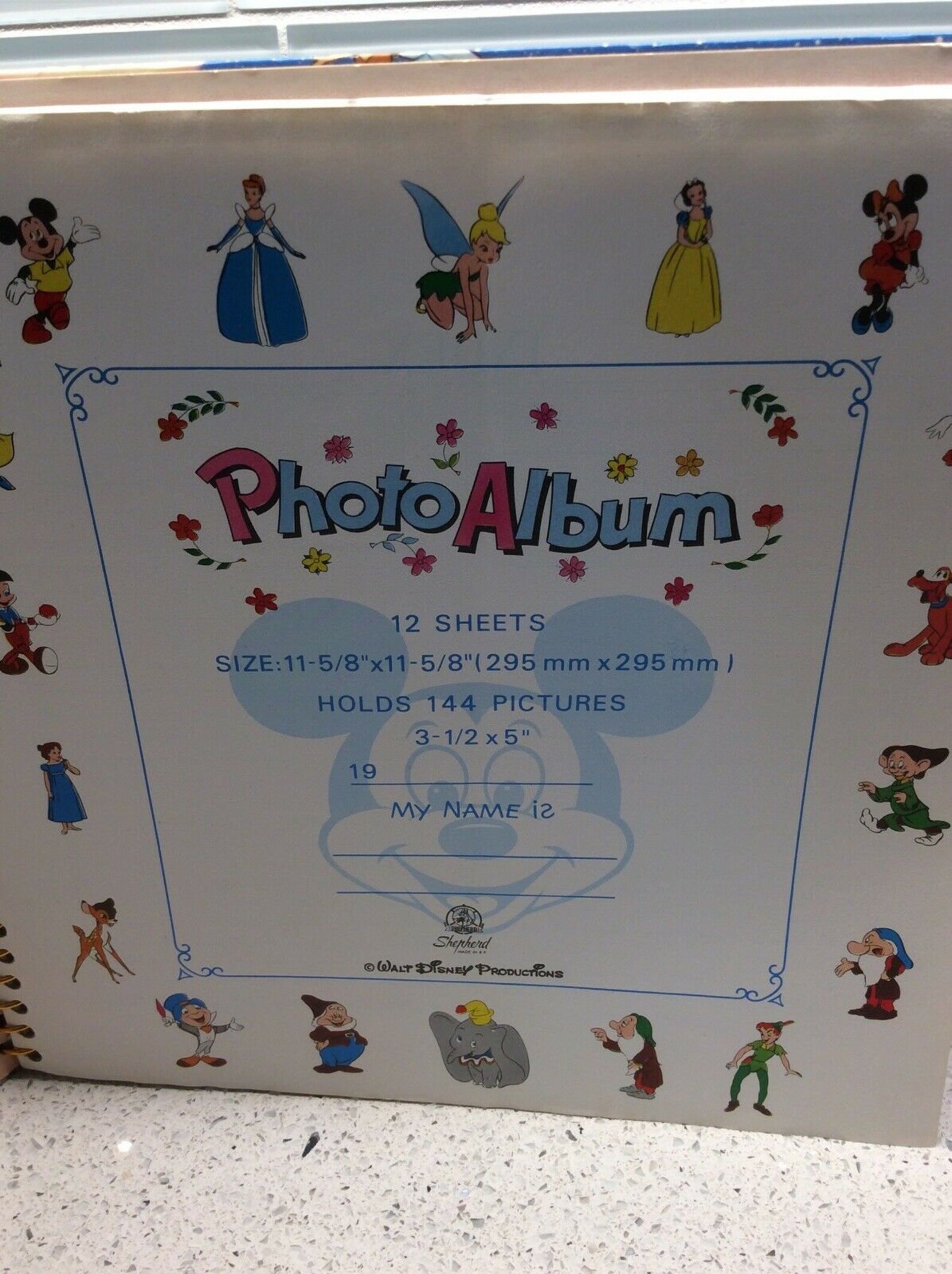Vintage Walt Disney Productions Photo Album Holds 144 Pictures Etsy