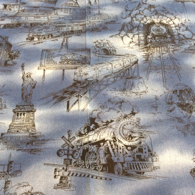 lionel train fabric