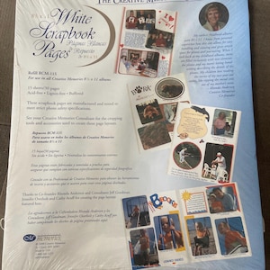 Creative Memories 8.5 X 11 White Scrapbook Refill Pages New 15 Sheets 30 Pages 2000