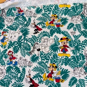 Disney Fabric Material Sweatshirt Minnie Mickey Donald Daisy Duck Safari Animals image 10