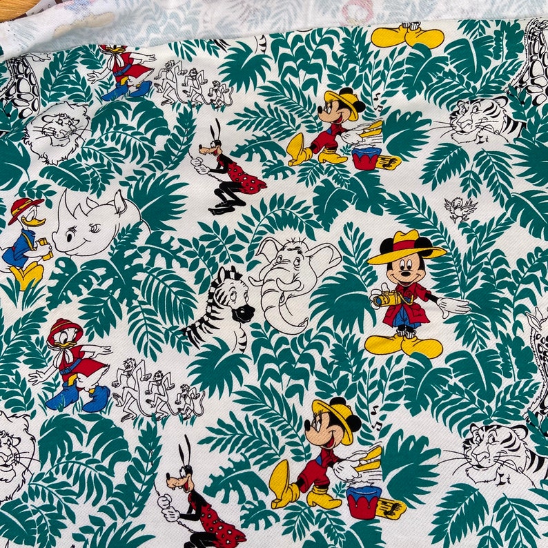 Disney Fabric Material Sweatshirt Minnie Mickey Donald Daisy Duck Safari Animals image 10