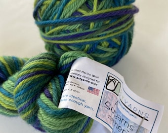 Artyarns SuperMerino Yarn Lot Of 2 100% Merino Wool Green Blue 104