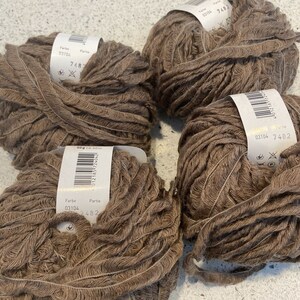 Gedifra Antiga Yarn Novelty Super Bulky Lot Of 4 Skeins 3104 50g 40m Tawny Brown image 5