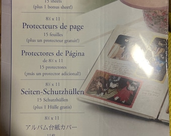 Creative Memories 8.5x11 Page Protectors Original 2004 16 Sheets 32 Pages Open