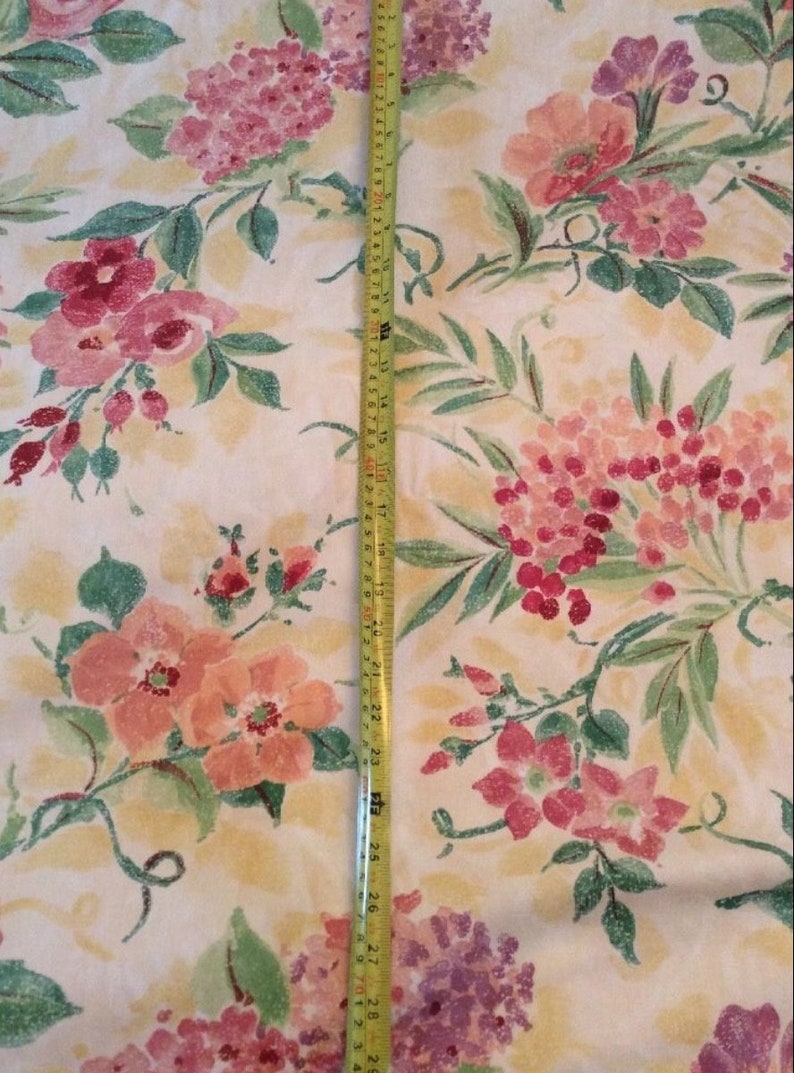 Collier Campbell Decorator Fabric 56 Yellow Floral | Etsy