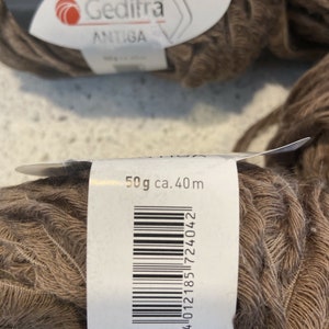 Gedifra Antiga Yarn Novelty Super Bulky Lot Of 4 Skeins 3104 50g 40m Tawny Brown image 4