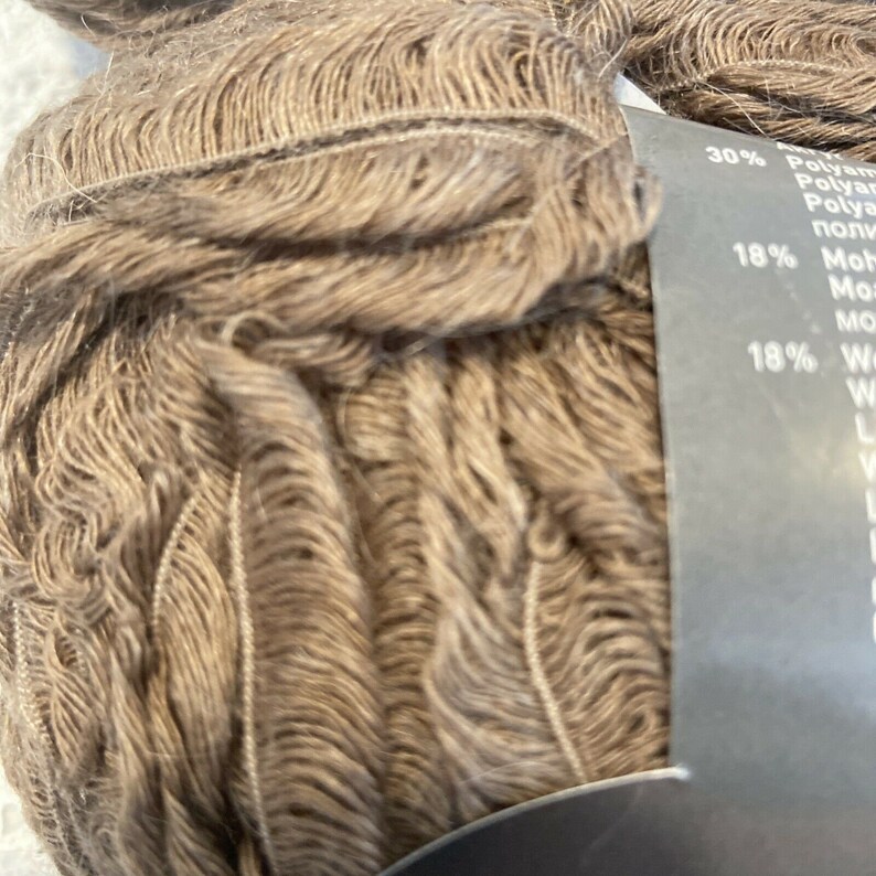 Gedifra Antiga Yarn Novelty Super Bulky Lot Of 4 Skeins 3104 50g 40m Tawny Brown image 2