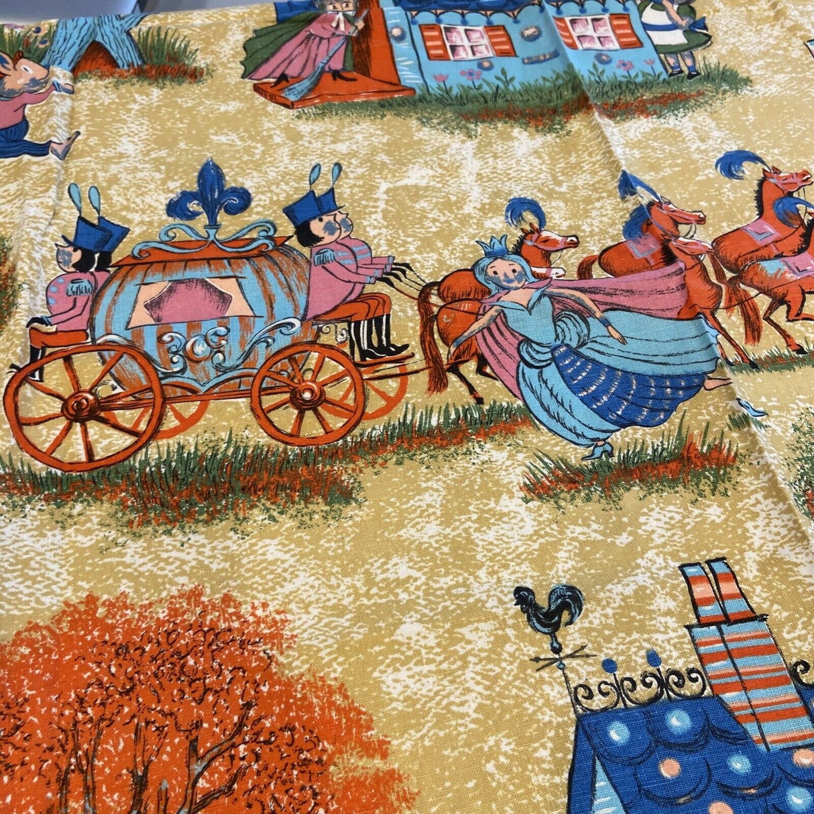 Fairy Tale Nursery Rhyme Cafe Curtain Fabric Material Cutter Etsy