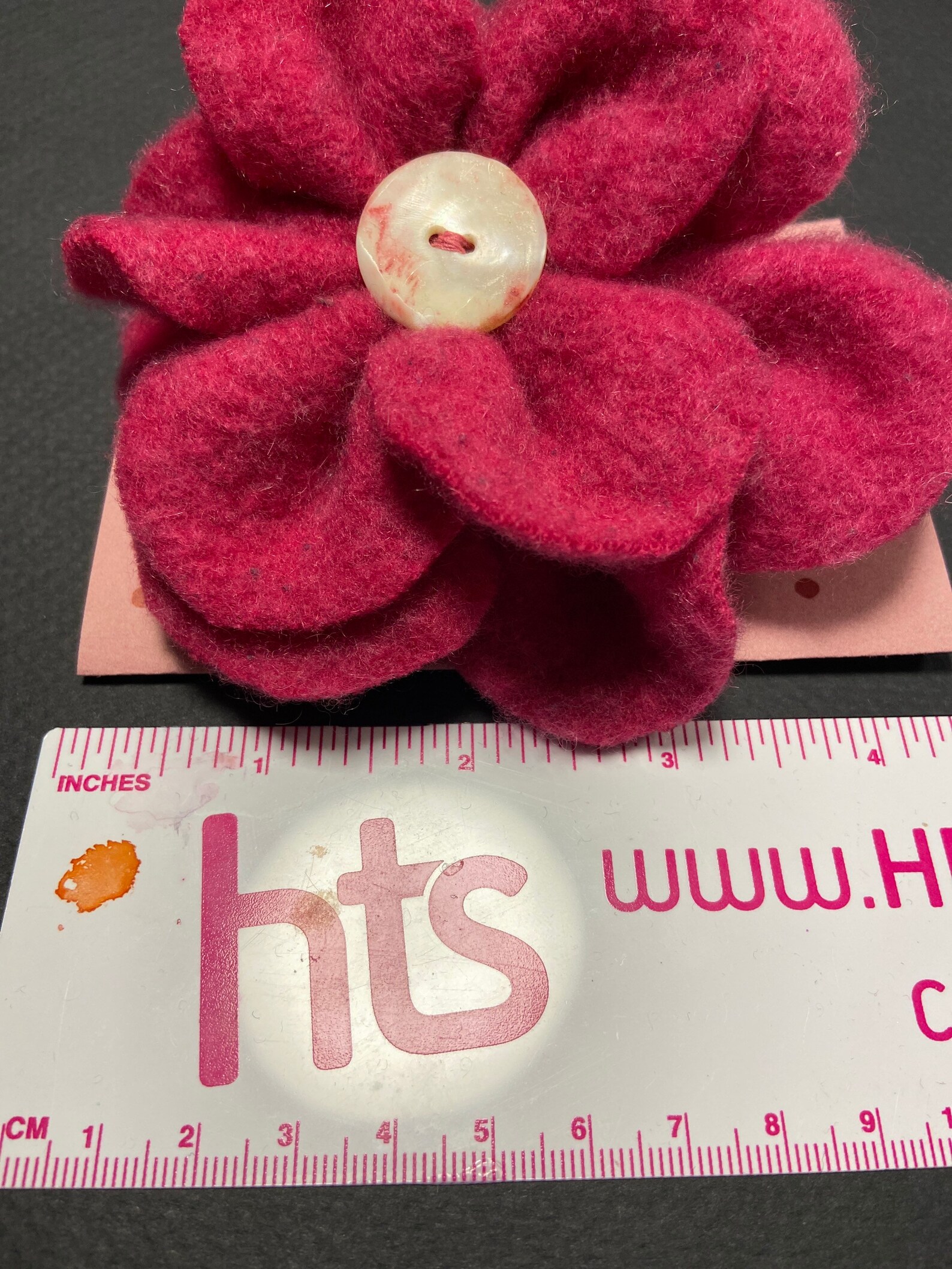 Upcycled Sweater Felted Wool Pink Flower Pin Brooch One of A Etsy
