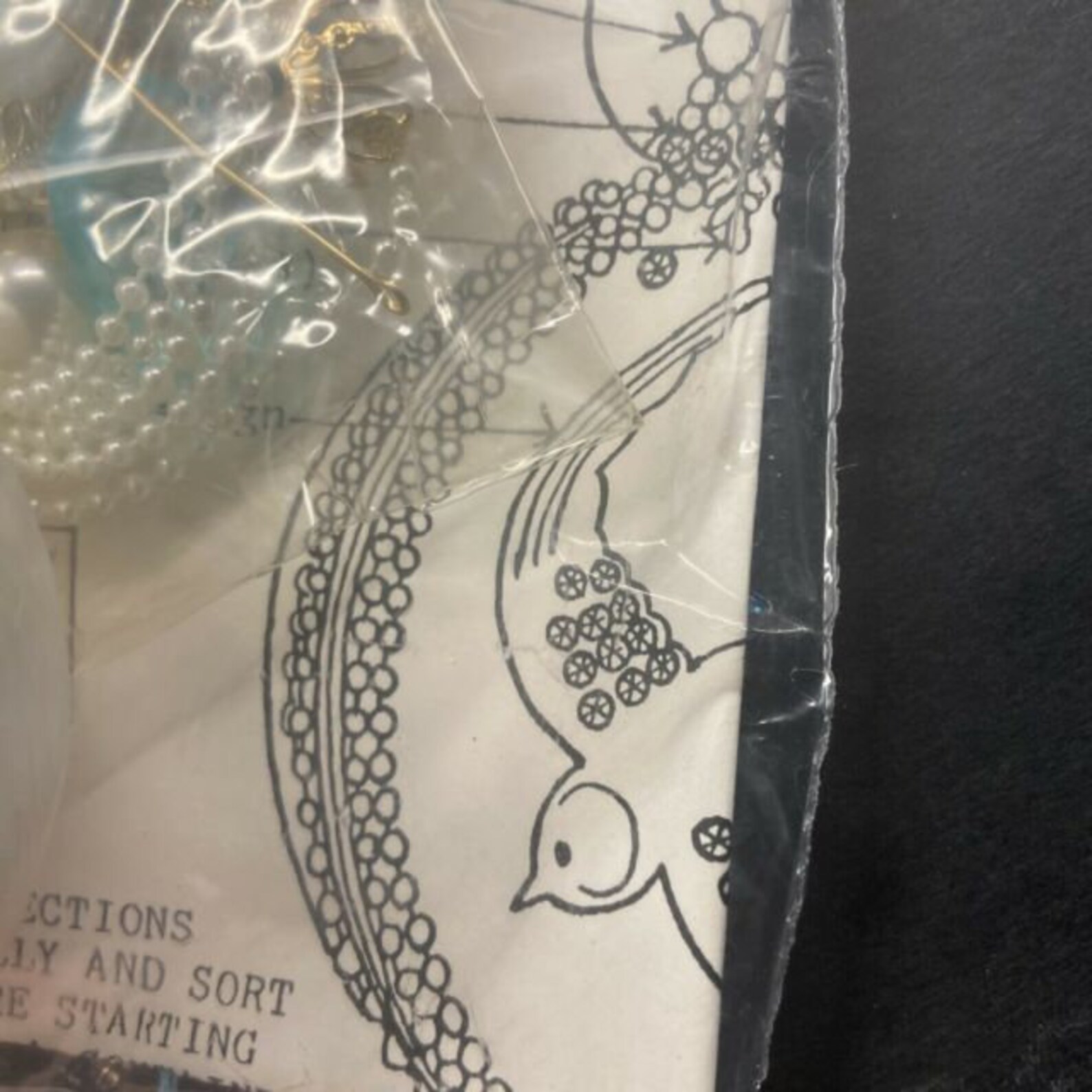 June Zimonick Studio 354 Bluebird White Crystal Bead Christmas Ornament